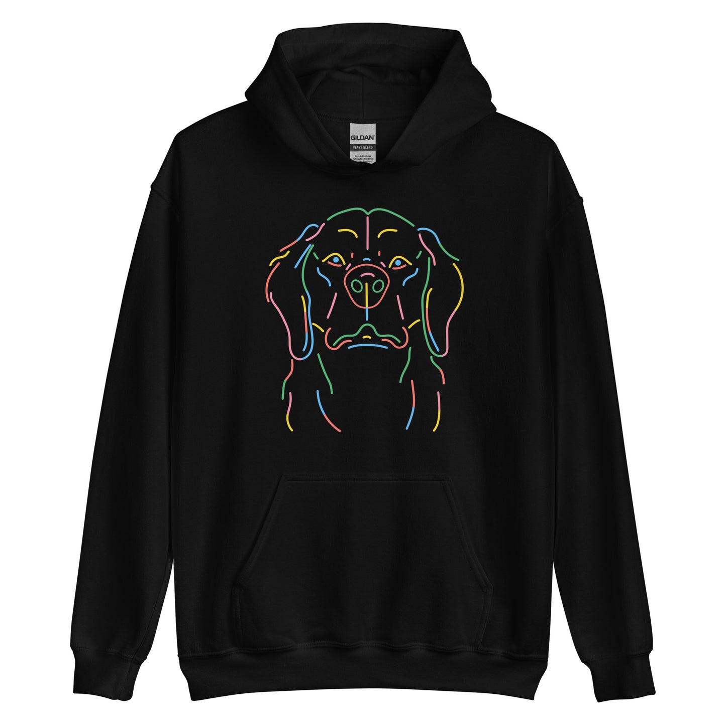 Pop of Color Hoodie (Dog)