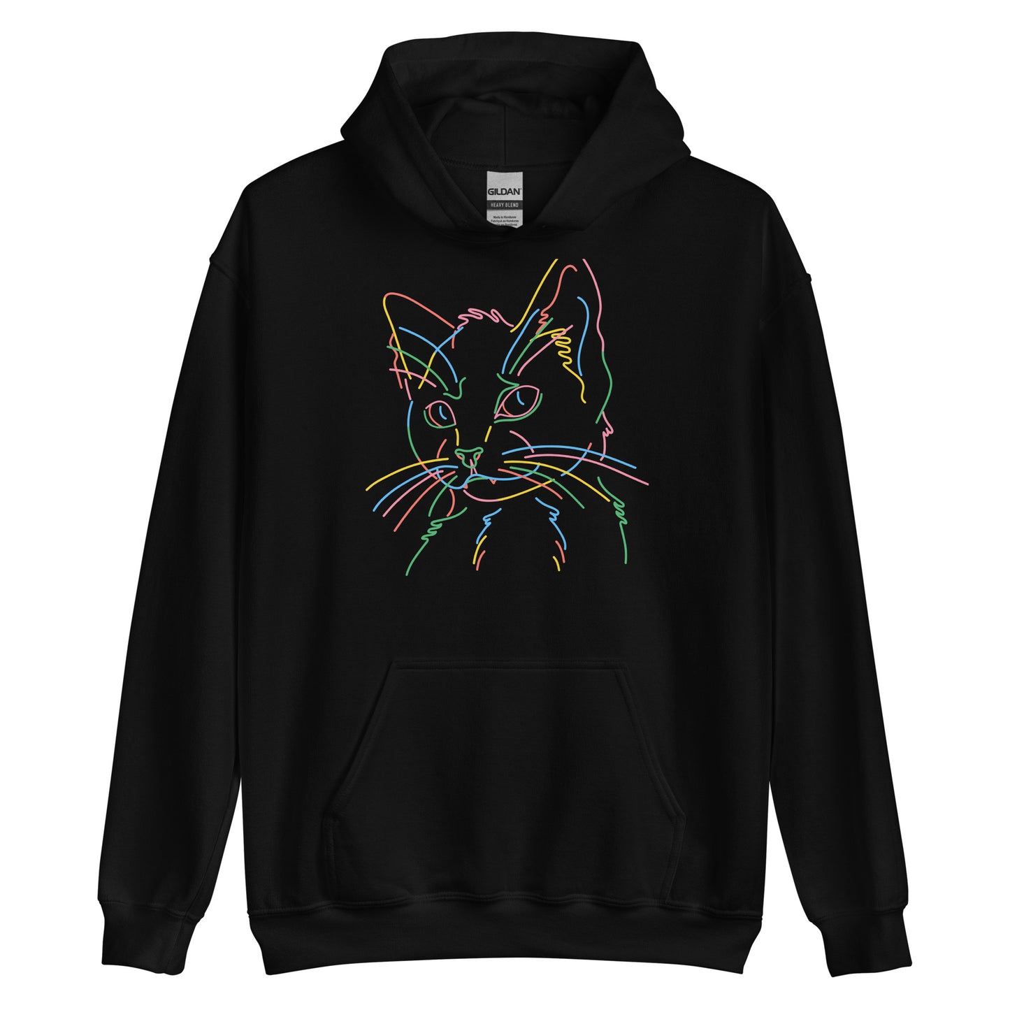 Pop of Color Hoodie (Cat)